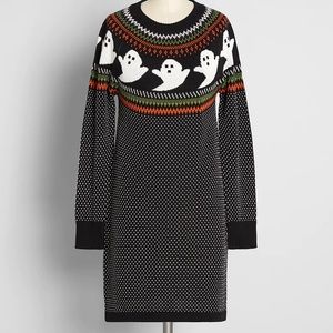 ModCloth Halloween Ghost Sweater Dress